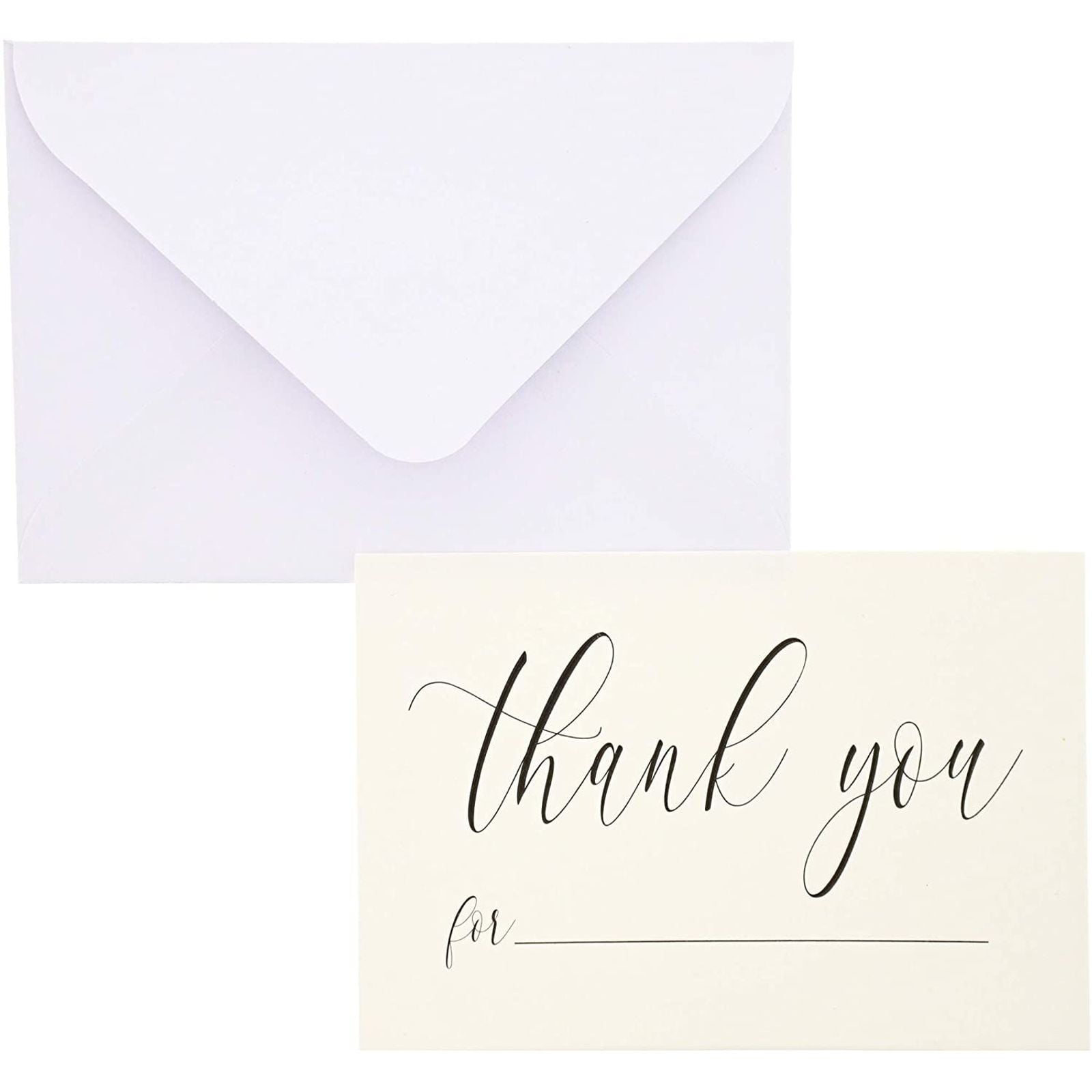 Thank You Cards Pack Greeting Box Set Assorted Designed Notes White Envelopes 