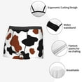 thumbnail image 5 of Rateoe Brown Black Cow Mens Boxer Briefs Poly Spandex Performance Boxer Briefs Underwear Hem Boxer Briefs - Small, 5 of 8