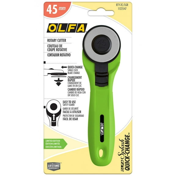 OLFA 45mm Quick-Change Rotary Cutter Lime