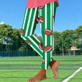 thumbnail image 5 of UVEASISHA Womens Football Striped Leggings High Waisted Seamless Athletic Tights Butt Lifting Stretchy Yoga Pants for Game Day Parades Green XL, 5 of 5