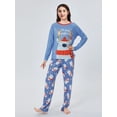 thumbnail image 5 of Votuleazi Family Matching Christmas Pajamas, Baby Romper/Deer Letter Pattern Long Sleeve Tops and Pants Sleepwear Set, 5 of 10