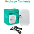 thumbnail image 3 of Mini Fridge CROWNFUL Mini Fridge, 4 Liter/6 Can Portable Cooler and Warmer Personal Refrigerator, AC/DC,White, 3 of 10