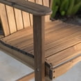 thumbnail image 4 of GZXS Acacia Wood Barstools Set of 2, Outdoor Patio Chairs with Slatted Back and Armrests for Deck, Balcony or Backyard (Natural Stained), 4 of 10