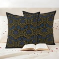 thumbnail image 3 of Vintage Navy Blue Roses Outdoor Waterproof Pillow Covers, Abstract Art Floral Green Leaves Decorative Square Throw Pillowcase Sofa Cushion Sham for Patio/Couch/Chair, 20"x20" 2 Pack, 3 of 8