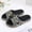 Black, variant on Men's Non-Slip Slippers Suitable for Home, Shower & Outdoor - - /Outdoor Wearable Bath with PVC Sole, Cushioned & - - Trendy One-Word Slippers for Bathroom, Poolside, (Random Color/)