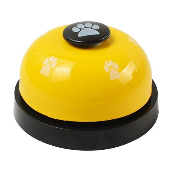 Dog Training Bell, Dog Puppy Pet Potty Training Bells, Cat Door Bell Tell Bells with Non-Skid Rubber Bas (Yellow)