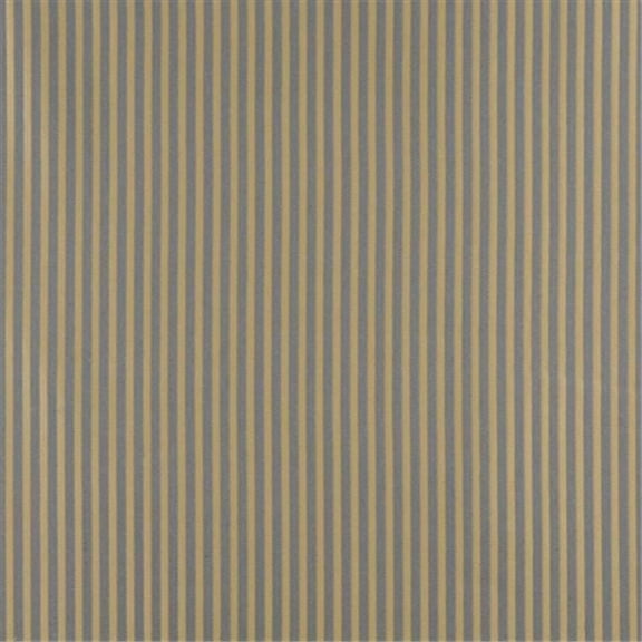 Designer Fabrics D369 54 in. Wide - Blue And Gold Thin Striped Jacquard Woven Upholstery Fabric