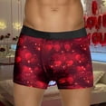 thumbnail image 1 of WILLBEST Ropa Interior Corta Informal para Hombre, Estilo San Valentín, con Estampado de Rosas Rojas Especiales, Cintura Media, 1 of 4