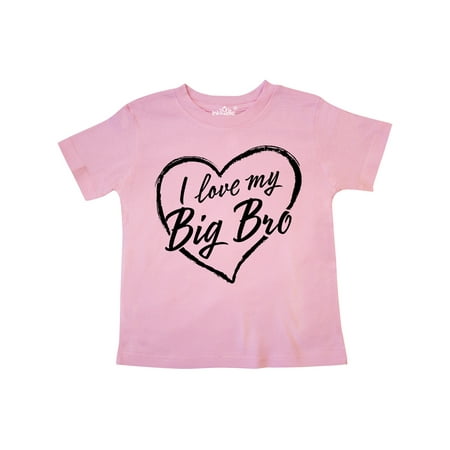 

Inktastic I Love My Big Bro in Black Chalk Heart Gift Toddler Boy or Toddler Girl T-Shirt