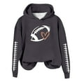 thumbnail image 4 of Chandail à Capuchon de Football Baseball pour Femmes avec Col Rond et Manches Longues, 4 of 4