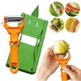 thumbnail image 1 of Desfibradora Juego De Pelador De Cocina Multifuncional De 1 Pieza De Acero Inoxidable Con Doble Hoja Para Preparar Juliana Y Verduras Rkxzt, 1 of 9