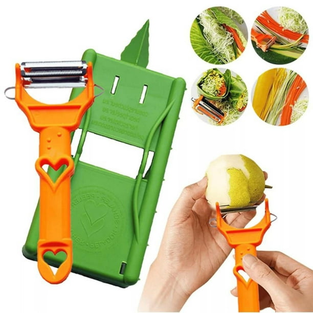 Desfibradora Juego De Pelador De Cocina Multifuncional De 1 Pieza De Acero Inoxidable Con Doble Hoja Para Preparar Juliana Y Verduras Rkxzt