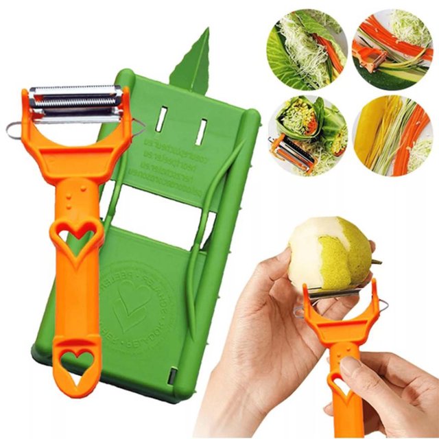 Desfibradora Juego De Pelador De Cocina Multifuncional De 1 Pieza De Acero Inoxidable Con Doble Hoja Para Preparar Juliana Y Verduras Rkxzt