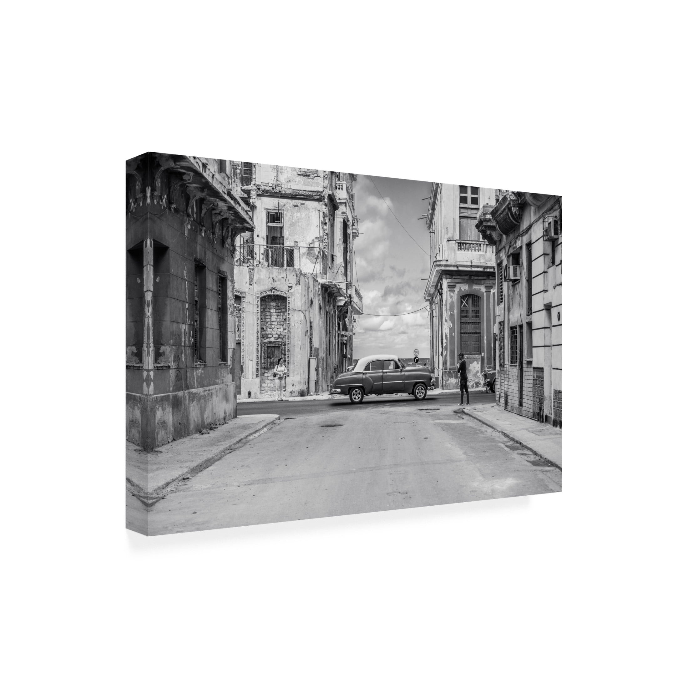 Canvas Wall Art - Marco Tagliarino 'Streets Of Lavana' Wall Art for Living Room, Bedroom, or Office D?cor by Trademark Fine Art - 47 x 30 Inches