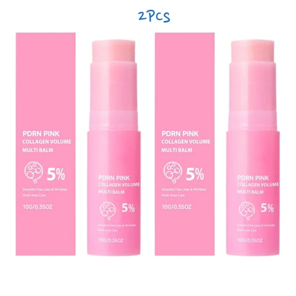 2PCs Volume Multi Balm Stick,Anti-Aging Firming Care for Under-Eyes & Neck,Improves Fine Lines for Youthful Look,10g