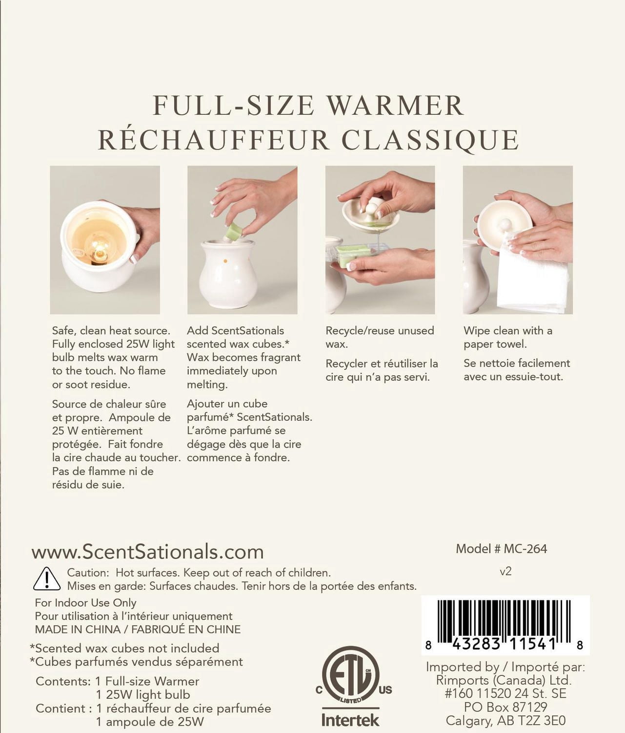 ScentSationals Full Size Warmer - Smitten