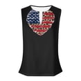 thumbnail image 4 of Fiudx Tops para Mujer Camiseta Sin Mangas con Estampado Del Día de La Independencia para Mujer, Camiseta Informal, Camiseta Holgada, 4 of 4