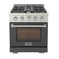 thumbnail image 2 of Professional 30-in Natural Gas Range Oven in Cement Gray w/ True Simmer Burners, 2 of 9