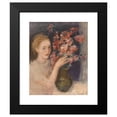 thumbnail image 2 of Joachim Weingart 12x14 Black Modern Framed Museum Art Print Titled - Girl at a Table with Flowers, 2 of 5