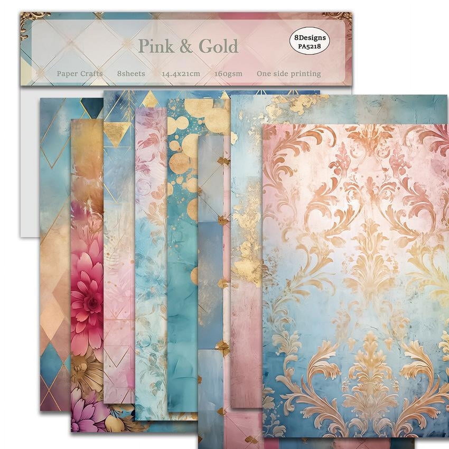 KARDLURY A5 Size Scrapbook Paper, 24 Sheets Single Sided Colored Vintage Pattern Craft Cardstock Decoupage Paper for Card Making Planner Junk Journal Journaling Scrapbooking Supplies