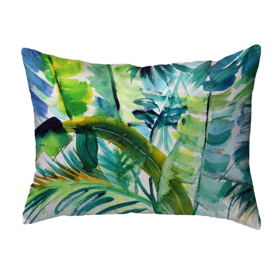 Betsy Drake Interiors Jungle Greens Noncorded Indoor/Outdoor Pillow 11x14