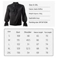 thumbnail image 5 of Medieval Chiffon Blouse Gothic Renaissance Cosplay Shirt, Vampire Costume Shirt for Halloween, Victorian Steampunk Elegant Chiffon Top, 5 of 5