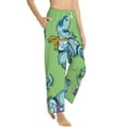 thumbnail image 2 of Xecao Motorcycle Riding Dinosaur Women's Straight Lounge Pajama Pants: The Epitome of Relaxed Sleepwear, 2 of 9