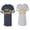 Men Navy / Women Heather, variant on The King His Queen Matching Couple Cotton Jerseys (Men Navy / Women Black) (Men L / Women L)
