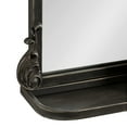 thumbnail image 6 of Kate and Laurel Arendahl Traditional Vintage Arch Mirror with Shelf, 16 x 25, Black, Baroque Antique Arched Wall Mirror with Functional Shelf and Ornate Frame, 6 of 8