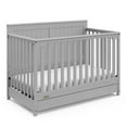 thumbnail image 5 of Graco Hadley 5-in-1 Convertible Crib with Drawer and Premium Crib & Toddler Mattress Bundle, Pebble Gray, 5 of 11