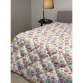 thumbnail image 2 of Owls Down Alternative Comforter, Ornate Owl Birds with Different Retro Style Patterns Blooming Flowers, Microfiber Quilt for All Season, 5 Sizes, Multicolor, by Ambesonne, 2 of 3