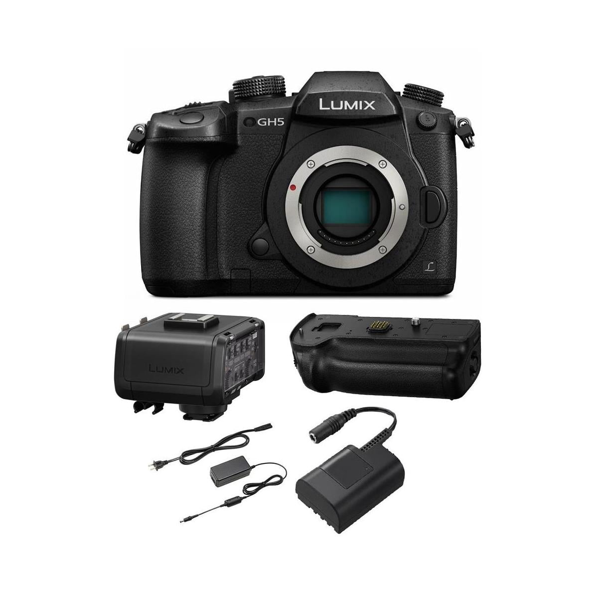 Panasonic Lumix DCGH5 Mirrorless Body, Black with Video Kit Walmart