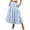 Sky Blue, variant on SBYOJLPB Women's Skirts Fashion Women Solid Casual Pocket Ruched Ruffles Elastic Waist Skirts,White