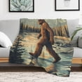 thumbnail image 5 of Bigfoot With Sunglasses Super Soft Blanket Christmas Throw Blanket Flannel Microfiber Blankets for Couch Bed Sofa Fluffy and Warm 40"x50", 5 of 9