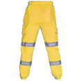 thumbnail image 2 of Pantalones de trabajo de seguridad para adultos, pantalones deportivos de cintura elástica de alta visibilidad, XL, amarillo, 2 of 3