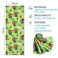 thumbnail image 2 of Green Chicken Rooster Sunflower Pattern Hot Yoga Mat Towel Non Slip for Hot Yoga - Quick-Drying Yoga Mat Cover with 4 Corner Pockets with Travel Bag - Hot Yoga Towel Non Slip 70"x26", 2 of 6