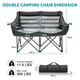 thumbnail image 5 of Silla de Camping Extra Grande Slsy, Silla Plegable para 2 Personas, Tipo Loveseat, Resistente, Asiento Lunar, Ideal para Deportes, Camping, Patio y Picnic, Soporta hasta 450 kg (990 lbs), 5 of 7