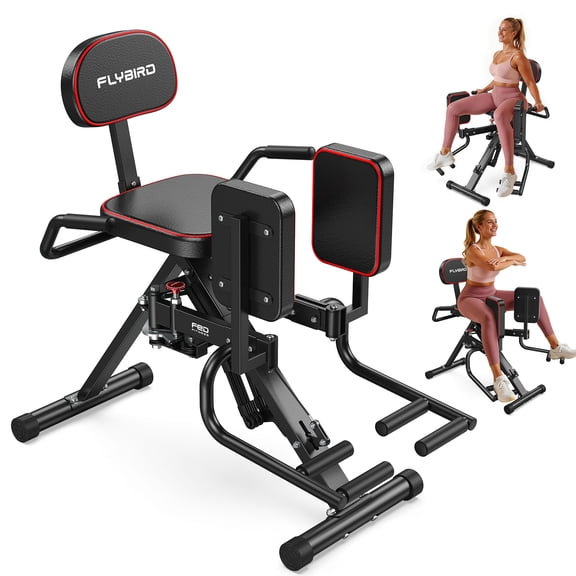 FED Fitness Flybird 2-in-1 Hip Abductor & Adductor Machine for Home Gym, with 600 lbs Capacity and 6 Adjustable Resistance Bands