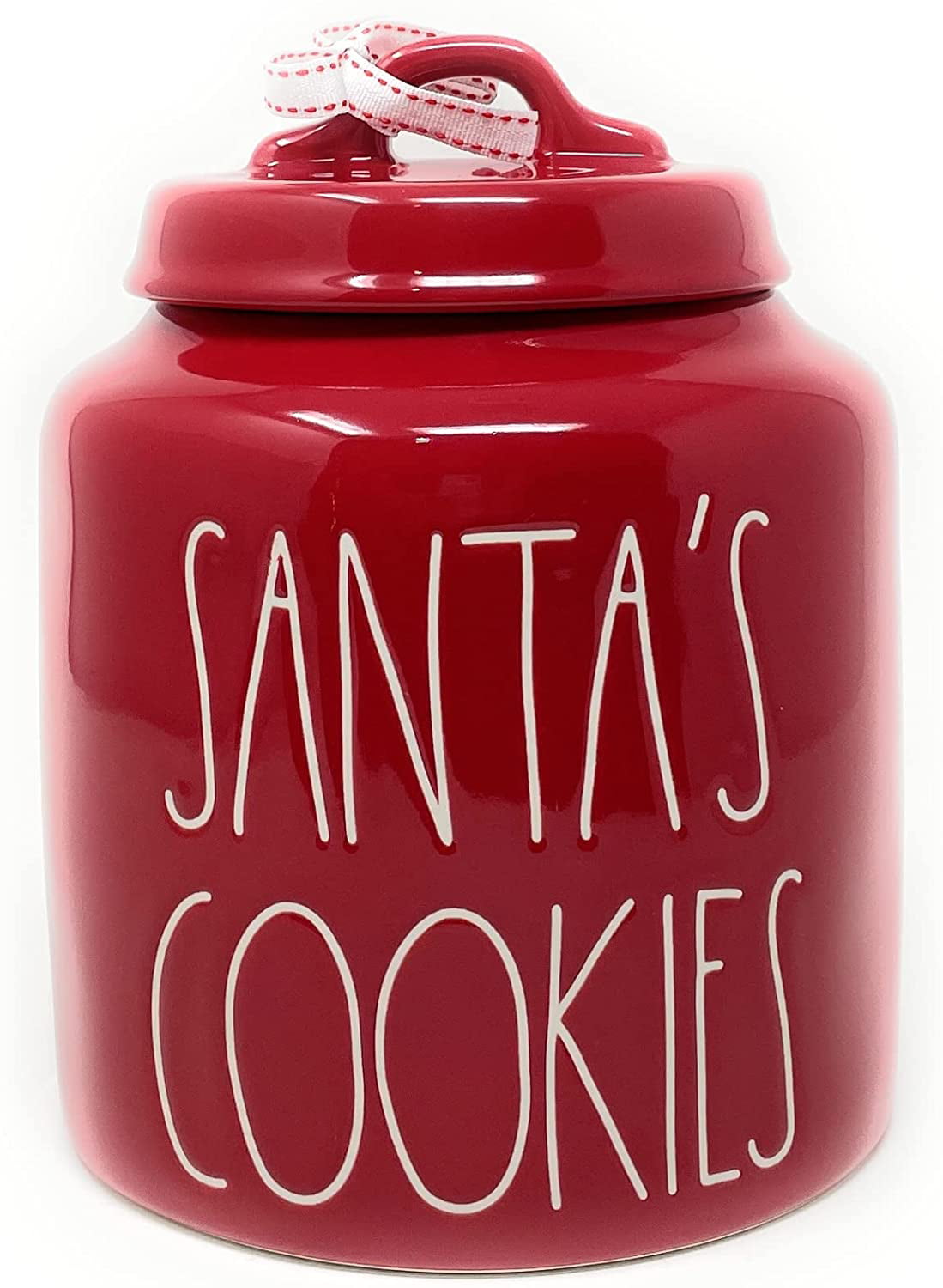 RAE DUNN CHRISTMAS MRS CLAUS'S KITCHEN  COOKIE  CANISTER WITH LID MAGENTA 