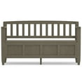 thumbnail image 3 of Brooklyn 48 inch Wide Solid Wood Contemporary Entryway Storage Bench in Farmhouse Grey, 3 of 11