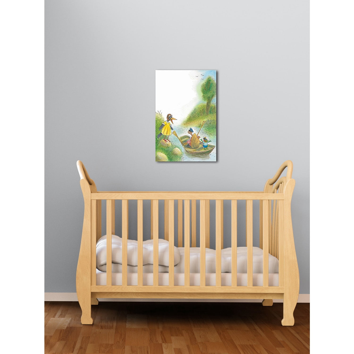 Marmont Hill "Let's Swim a Boat" by Curtis Painting Print on Canvas