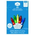 thumbnail image 5 of 50-Count Multicolor LED Mini Christmas Lights with White Wire, 11', Holiday Time, 5 of 6