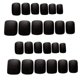 thumbnail image 3 of 24 Piezas de Uñas Cortas Falsas Mate, Uñas de Color Negro, Cubierta , Uñas Falsas, Consejos Artísticos, Conjunto para Bodas, Fiestas, N 02 Colco Puntas de arte de uñas falsas, 3 of 7