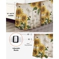 thumbnail image 3 of Sunflowers Wrap Around Bed Skirts for Queen Bed 18" Drop, Bed Skirt with Adjustable Elastic Belt Dust Ruffle Bed Valance for Bedroom Hotel Luxury Vintage Yellow Floral Farm Butterfly Bed Frame Cover, 3 of 7