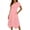 ☪209-Pink, variant on Nuoqisi Women's Summer A-Line Midi Dresses 2026 Casual Solid Short Sleeve Round Neck T-Shirt Dress Flowy Beach Sundress