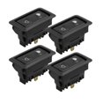 thumbnail image 1 of 4Pcs 6 Patillas Interruptor Momentáneo de Elevalunas Pulsador con Luz Blanca Coche 12V CC, 1 of 4