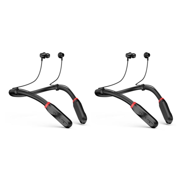 Inteprter Auricular Auriculares inalámbricos de color sólido para correr Negro 2Conjunto