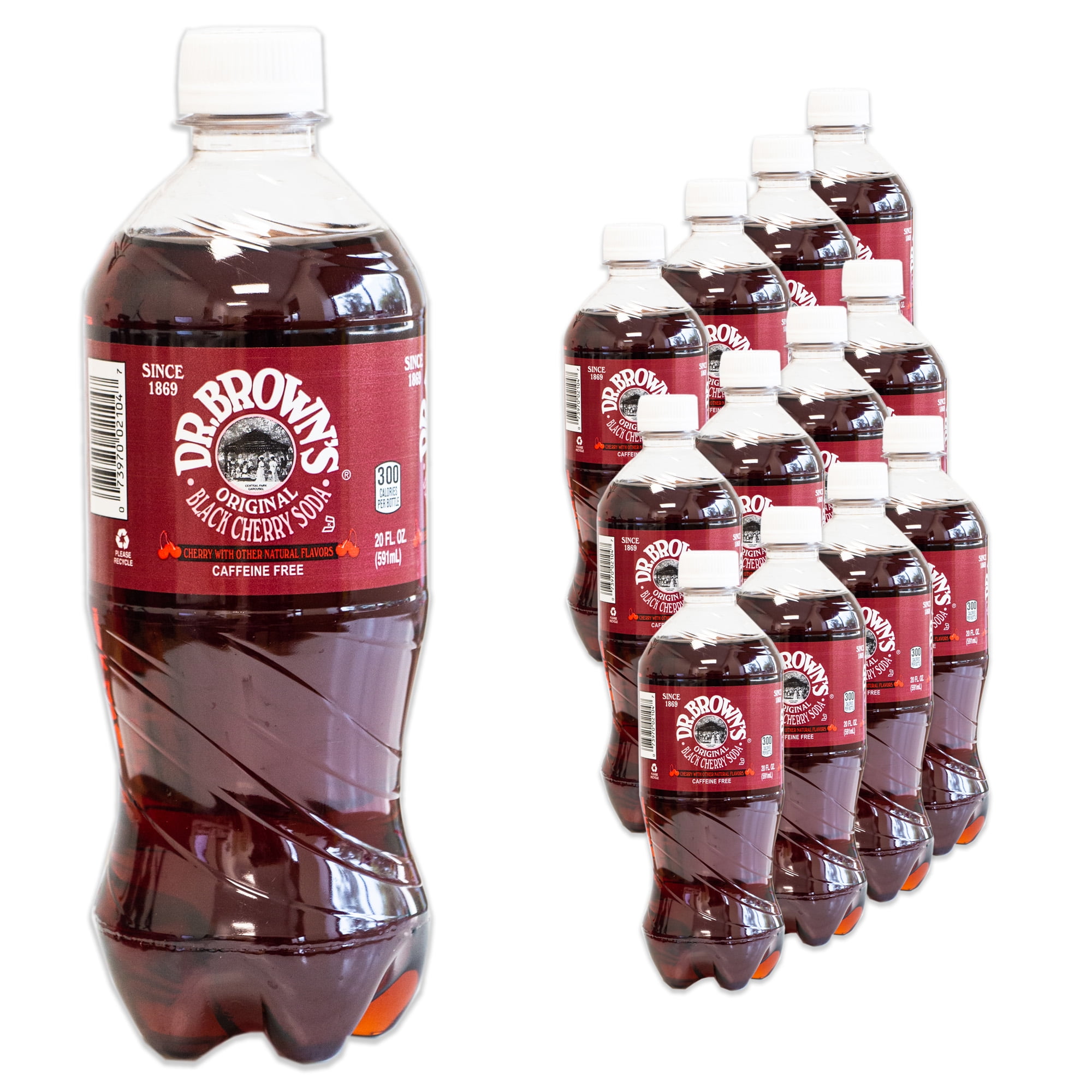 Dr Brown's Black Cherry Soda - Smooth, Refreshing, Crisp Cherry