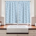 thumbnail image 2 of Ambesonne Snowflake Kitchen Curtains, Cold Weather Design, 55"x45", Pale Blue Taupe White, 2 of 3