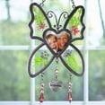 thumbnail image 4 of Grandma Pressed Flower Butterfly with Heart Shaped 1.5" Photo Opening - Suncatcher Gift for a Special Grandmother with Hanging Heart Charm & Beads - Butterfly Measures 4", 4 of 5
